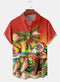 Men's Christmas Funny Graphic Short Sleeve Hawaiian Shirt